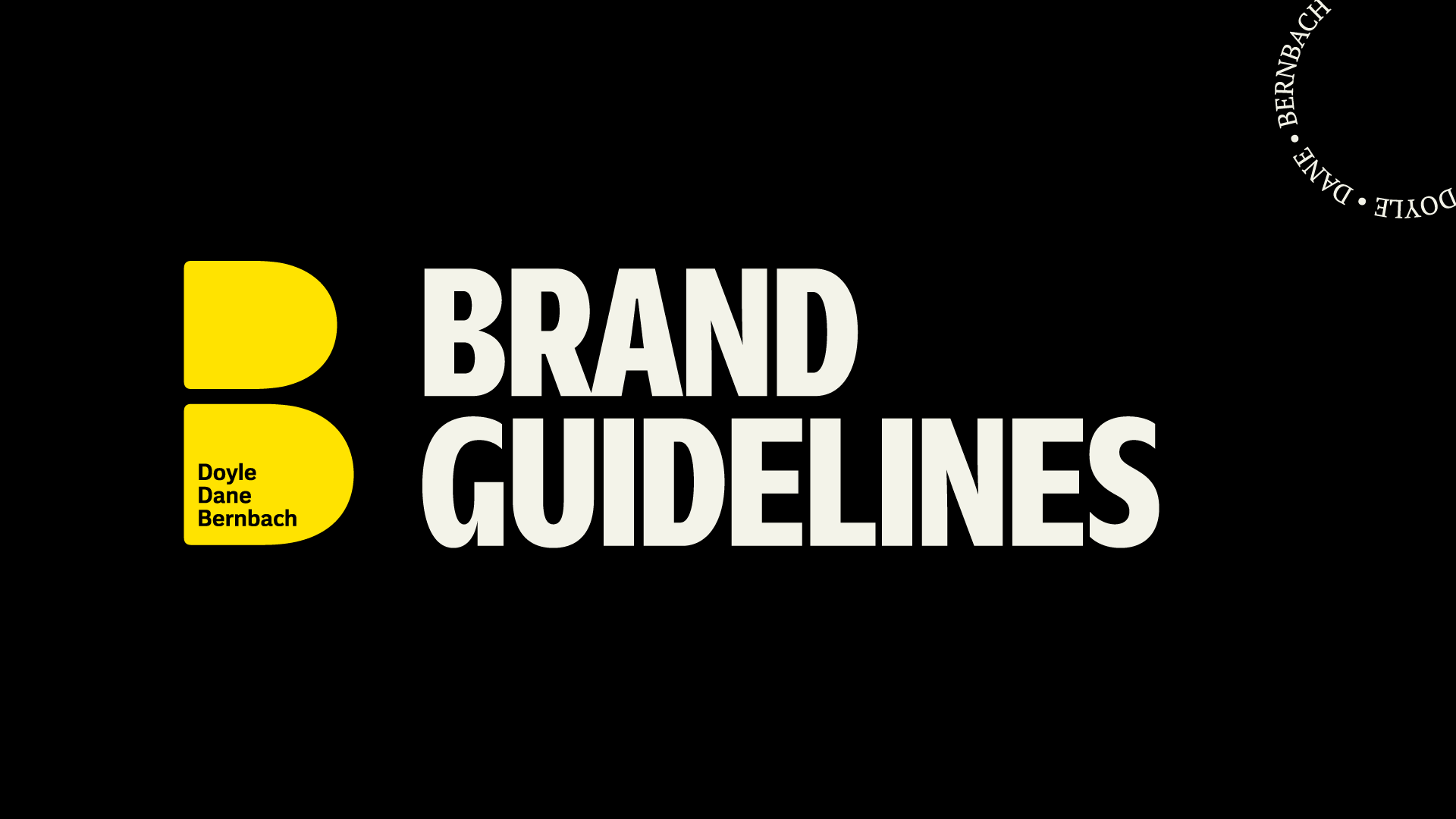 DDB Brand Guidelines cover